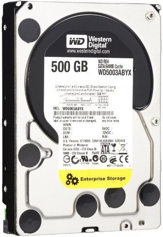 Comp4All WD RE4 500 GB Enterprise Hard Drive: 3,5 pollici, 7200 giri/min, SATA II, 64 MB di cache WD5003ABYX Computer, compter, computer