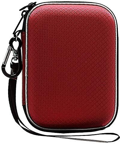 Lacdo Custodia Hard Disk Esterno 2.5" per Western Digital WD Elements/My Passport for Mac, Seagate Expansion/Game Drive HDD 1TB 2TB 3TB 4TB 5TB Custodia Rigida Antiurto Impermeabile Accessori, Rosso