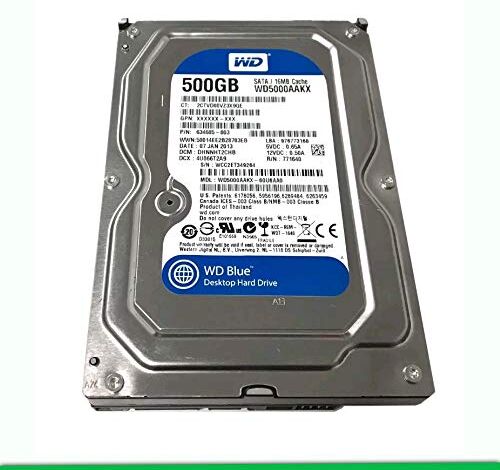 Western Digital Hard disk interno 500GB / Sata 3.5Inc (Ricondizionato)