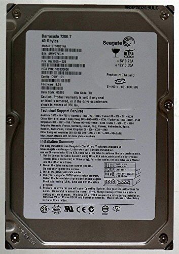 Seagate 40 GB HDD Barracuda 7200.7 ST340014A IDE ID12700