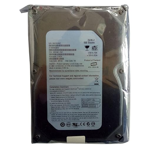 MIDTY HDD per 500 GB 3.5" IDE 16 MB 7200 RPM per disco rigido interno per HDD di sorveglianza per ST3500630AV ST3500630A