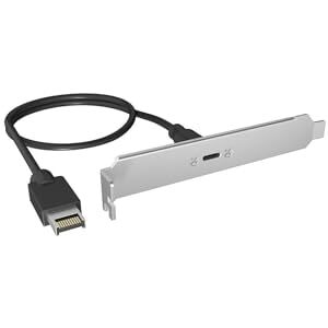 ICY BOX Pannello backpanel USB 3.2 Gen 2 x 2) USB Type-C da 20 Gbps, cavo interno USB Type-E 60 cm, struttura in metallo, Plug & Play, IB-AC553 ICY BOX Pannello backpanel USB 3.2 Gen 2 x 2) USB Type-C da 20 Gbps, cavo interno USB Type-E 60 cm, struttura in metallo, Plug & Play, IB-AC553
