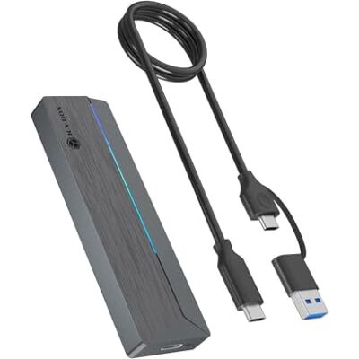 ICY BOX M.2 NVMe/SATA SSD Case con illuminazione RGB USB 3.2 Gen 2 10 Gbps, supporta 2230/42/60/80, incluso cuscinetto termico e cavo USB-C/A, IB-1826MCL-CU31 ICY BOX M.2 NVMe/SATA SSD Case con illuminazione RGB USB 3.2 Gen 2 10 Gbps, supporta 2230/42/60/80, incluso cuscinetto termico e cavo USB-C/A, IB-1826MCL-CU31