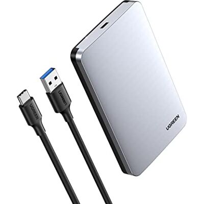 UGREEN Case Esterno per Disco Rigido 2.5" USB C 3.1 Gen 2 UASP 6Gbps Case Hard Disk Esterno per 7mm e 9.5mm SATA I II III HDD SSD 2.5" da 6TB Compatibile with WD Toshiba Seagate Hitachi, PS4, Xbox UGREEN Case Esterno per Disco Rigido 2.5" USB C 3.1 Gen 2 UASP 6Gbps Case Hard Disk Esterno per 7mm e 9.5mm SATA I II III HDD SSD 2.5" da 6TB Compatibile with WD Toshiba Seagate Hitachi, PS4, Xbox