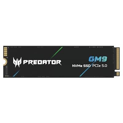 Acer Predator GM9 M.2 NVMe SSD 1TB PCIe 5.0 – Velocità di lettura fino a 14500 MB/s – Disco interno Gen5 per uso professionale – Alimentazione per il gioco compatibile con PC e laptop. Acer Predator GM9 M.2 NVMe SSD 1TB PCIe 5.0 – Velocità di lettura fino a 14500 MB/s – Disco interno Gen5 per uso professionale – Alimentazione per il gioco compatibile con PC e laptop.