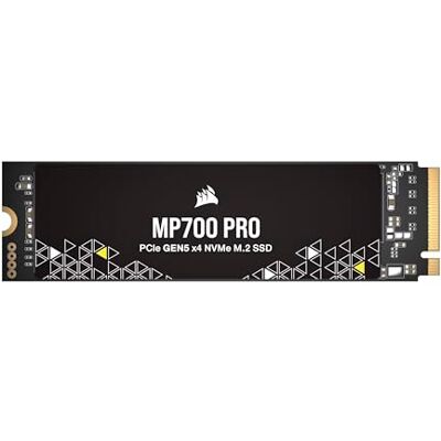 Corsair MP700 PRO 2TB M.2 PCIe Gen5 x4 NVMe 2.0 SSD M.2 2280 Fino a 12.400MB/sec in Lettura Sequenziale NAND TLC ad Alta Densità Nero Corsair MP700 PRO 2TB M.2 PCIe Gen5 x4 NVMe 2.0 SSD M.2 2280 Fino a 12.400MB/sec in Lettura Sequenziale NAND TLC ad Alta Densità Nero