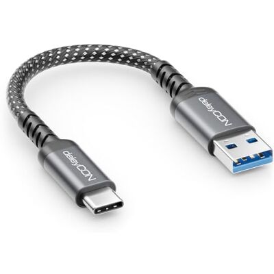 deleyCON 0,15m Cavo USB-A a USB-C Corto USB 3.0 5 Gbps (USB 3.2 Gen1) Cavo di Ricarica e Dati per Smartphone Tablet Notebook Fotocamera HDD SSD Disco Esterno ecc. deleyCON 0,15m Cavo USB-A a USB-C Corto USB 3.0 5 Gbps (USB 3.2 Gen1) Cavo di Ricarica e Dati per Smartphone Tablet Notebook Fotocamera HDD SSD Disco Esterno ecc.