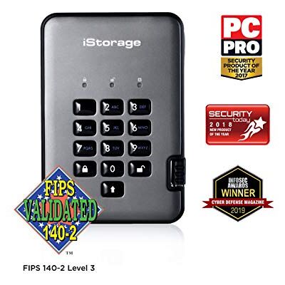 iStorage diskAshur PRO2 SSD 128 GB Secure Solid State Drive FIPS Level 3 Password Protected Dust/Water-resistant. IS-DAP2-256-SSD-128-C-X iStorage diskAshur PRO2 SSD 128 GB Secure Solid State Drive FIPS Level 3 Password Protected Dust/Water-resistant. IS-DAP2-256-SSD-128-C-X