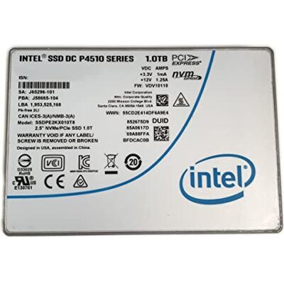 Intel SSD 1TB DC P4510 SSDPE2KX010T8 2.5 U.2 NVMe PCIe per Dell HP Lenovo Supermicro Server Intel SSD 1TB DC P4510 SSDPE2KX010T8 2.5 U.2 NVMe PCIe per Dell HP Lenovo Supermicro Server