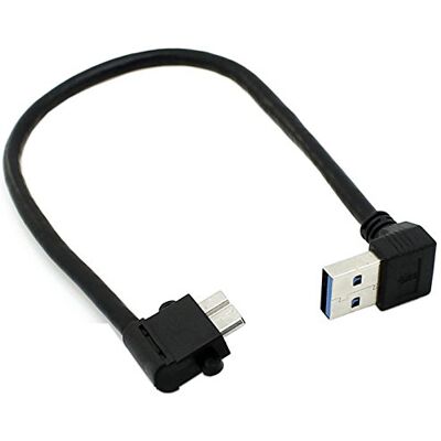 chenyang Cavo con attacco da USB 3.0 ad angolo retto a 90 gradi a micro USB a 10 pin ad angolo retto a destra, 20 cm, per cellulari e hard disk SSD chenyang Cavo con attacco da USB 3.0 ad angolo retto a 90 gradi a micro USB a 10 pin ad angolo retto a destra, 20 cm, per cellulari e hard disk SSD