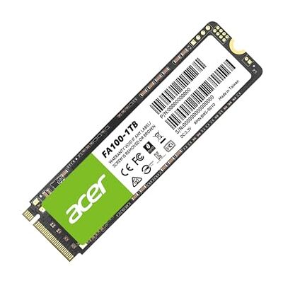 Acer FA100 SSD M.2 2280 PCIe Gen3 x4 NVMe 1TB HMB+SLC Lettura Max 3300 MB/s, PC/Laptop, Avvio Rapido, Caricamenti Fluidi, Lavoro/Studio/Gaming, Trasferimenti Veloci Acer FA100 SSD M.2 2280 PCIe Gen3 x4 NVMe 1TB HMB+SLC Lettura Max 3300 MB/s, PC/Laptop, Avvio Rapido, Caricamenti Fluidi, Lavoro/Studio/Gaming, Trasferimenti Veloci