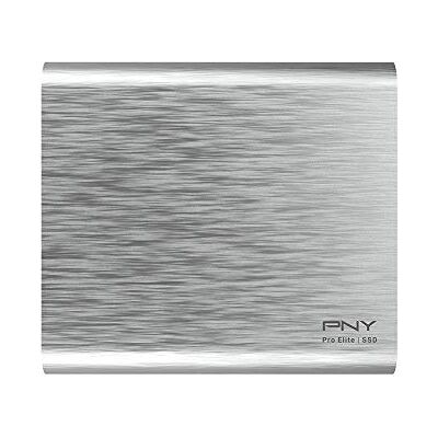 PNY Pro Elite CS2060 Edizione a colori 500GB USB 3.2 Gen 2 SSD portatile Type-C spazzola d'argento PNY Pro Elite CS2060 Edizione a colori 500GB USB 3.2 Gen 2 SSD portatile Type-C spazzola d'argento