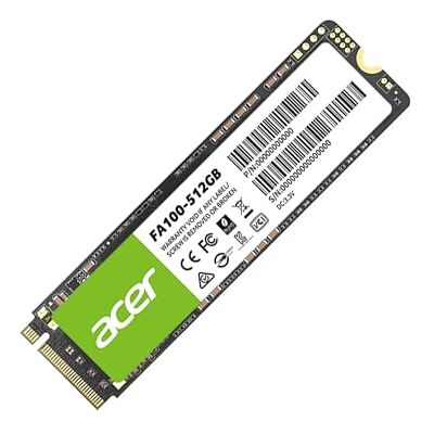 Acer FA100 SSD PCIe 3.0 NVMe 512 GB: Velocità di lettura fino a 3300 MB/s, disco interno Gen3x4 M.2 2280 con HMB e SLC SSD per laptop/desktop e giochi. Acer FA100 SSD PCIe 3.0 NVMe 512 GB: Velocità di lettura fino a 3300 MB/s, disco interno Gen3x4 M.2 2280 con HMB e SLC SSD per laptop/desktop e giochi.