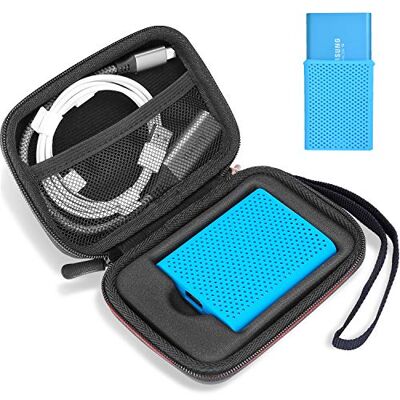 ProCase Custodia Rigida per Samsung Memorie T5/ T3 SSD Esterno Portatile da 250GB 500GB 1TB 2TB SSD USB 3.1 Unità a Stato Solido Esterna Hard Disk, Borsa con Copertina in Silicone per Il Trasporto ProCase Custodia Rigida per Samsung Memorie T5/ T3 SSD Esterno Portatile da 250GB 500GB 1TB 2TB SSD USB 3.1 Unità a Stato Solido Esterna Hard Disk, Borsa con Copertina in Silicone per Il Trasporto