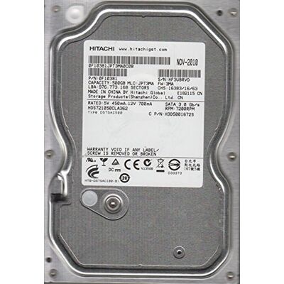 Hitachi Hds721050cla362 Disco rigido SATA da 3,5", 500 GB, 16 MB, 7200 rpm Hitachi Hds721050cla362 Disco rigido SATA da 3,5", 500 GB, 16 MB, 7200 rpm
