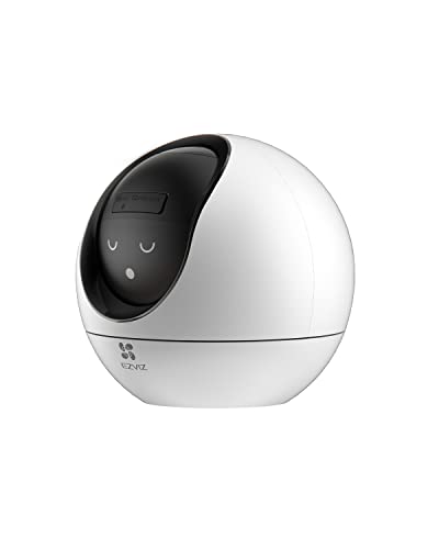 EZVIZ C6 Telecamera Wi-Fi Interno 2K+ Videocamera Sorveglianza Interno Pan/Tilt/Zoom, Rotazione a 360°, Visione Notturna, Rilevamento di persone e Animali Domestici, Audio Bi-direzionale