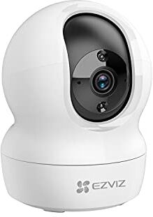 EZVIZ Telecamera Wi-Fi Interno 2K, Videocamera Sorveglianza 4MP per animali e bambini, Motorizzata a 360°, Audio a due vie, Funziona Alexa, Avvisi movimento, Visione notturna, Modello CP1