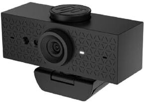 HP 620 Webcam FHD 1080p, Messa a Fuoco Automatica, Zoom Digitale, Rotazione a 360°, Campo Visivo Regolabile, Correzione Automatica Colore e Sfondo, Compatibile con Zoom, Coperchio Privacy, Nera