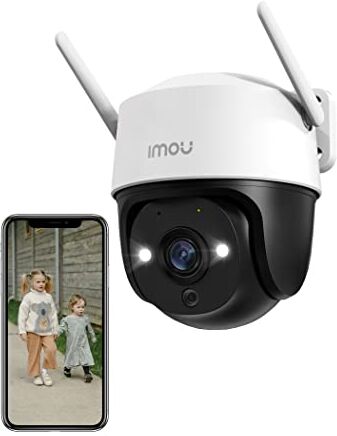 Imou Telecamera Wi-Fi Esterno 2K Visione Notturna a Colori, Telecamera WiFi 360° 3MP, IP66, Tracciamento Intelligente, Rilevamento Umano con Faretto e Sirena, Audio Bidirezionale, 2,4Ghz