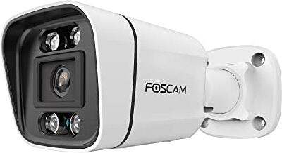 FOSCAM Telecamera IP da 8 MP PoE per esterni con faretti e sirena V8EP Bianco