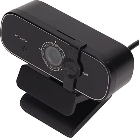 Bewinner Webcam HD con Microfono, Webcam Aziendale in Streaming 1080P 30FPS, Messa a Fuoco Automatica, Custodia Protettiva Privata, Webcam USB per Videoconferenze/chiamate/Giochi con PC