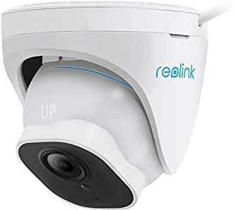 Reolink 5MP Telecamera Esterno Dome PoE, Rilevamento di Persona/Veicolo, Videocamera Sorveglianza Impermeabile IP67, Visione Nottura IR 30m, Audio e Slot per Scheda microSD, Time-Lapse, RLC-520A