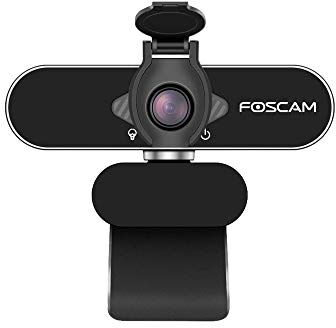 FOSCAM Webcam USB 1080P con microfono incorporato per computer W21 Argento