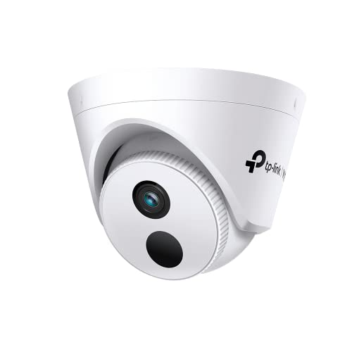 TP-Link VIGI Telecamera di rete a torretta IR da 3 MP, obiettivo da 4 mm, rilevamento intelligente, H.265+, monitoraggio remoto app, ultra alta definizione, PoE/12 V DC (VIGI C430I (4 mm))