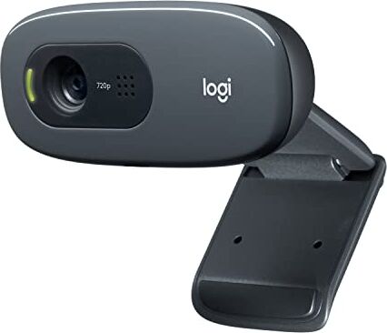 Logitech C270 HD Webcam for Education, HD 720p/30fps, videochiamata HD su schermo panoramico, correzione della luce HD, microfono con riduzione del rumore, per Skype, FaceTime, Hangouts, WebEx, PC/Mac