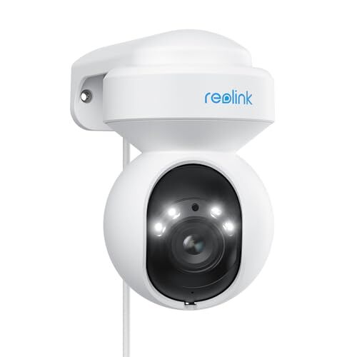 Reolink 4K PTZ Telecamera Wi-Fi Esterno/Interno con Auto-Tracking, Rilevamento Persone/Veicoli/Animali, Videocamera Sorveglianza Supporta Wi-Fi 6, Audio a 2 Vie, E1 Outdoor Pro