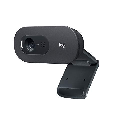 Logitech C505 Webcam HD Videocamera USB Esterna 720p HD per Desktop o Laptop con Microfono a Lunga Portata, Compatibile con PC o Mac