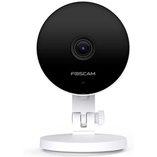 FOSCAM Telecamera IP 1080p Full HD, allarme movimento/rumore, doppia banda WiFi IP bianco
