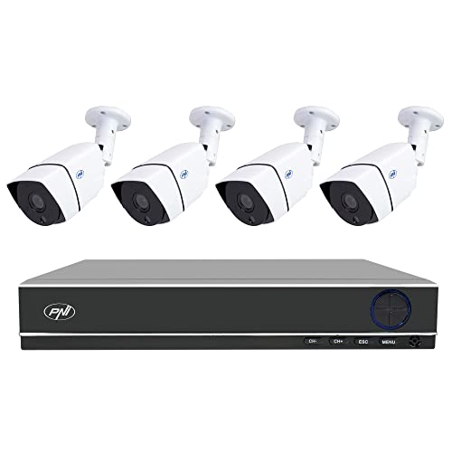 PNI Kit videosorveglianza AHD  House PTZ1350 Full HD NVR e 4 telecamere da esterno 2MP full HD 1080P