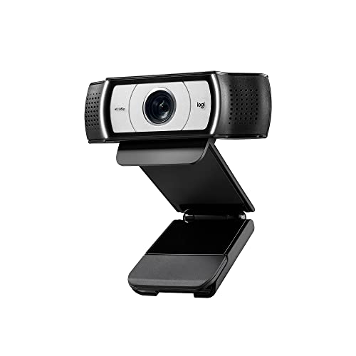 Logitech C930E Business Webcam HD, Videochiamata Full HD 1080p, Progettata Per Aziende, Campo ‎Visivo 90°, USB, Zoom Digitale, Funziona con Skype, Zoom, Cisco, PC/Mac/Laptop/Macbook/Tablet , Nero
