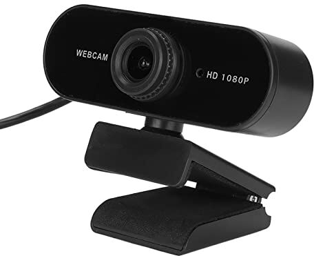 Bewinner Webcam USB con Microfono, Videochiamate Full HD 1080p 30fps, Videocamera Web per Computer per Videoconferenze, Insegnamento, Streaming, Giochi (Messa a Fuoco Manuale 1080P Reale)