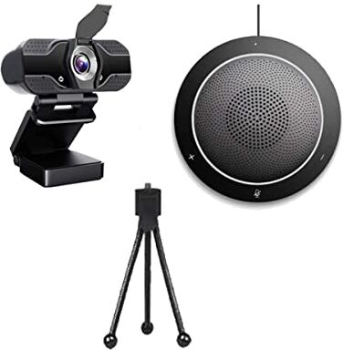 Pro-Ject Entry Level HD 1080P Webcam   Altoparlante USB   Pacchetto Bundle   Compatibile con Akumina Workspace