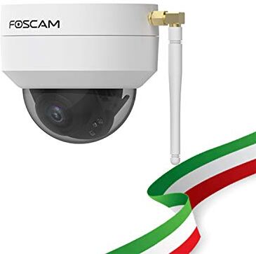 FOSCAM Telecamera IP da esterno Motorizzata  Wifi 4 megapixel 1080P Antivandalo Colore Bianco