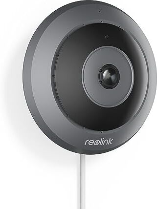 Reolink 6 MP Telecamera Fisheye IP PoE con vista a 360°, Telecamera Inter HD da per di Casa/Ufficio, Rilevamento di Persone, Audio a 2 vie, Opzioni di Installazione a Soffitto/Parete/Scrivania, FE-P