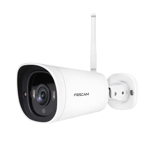 FOSCAM Telecamera di sorveglianza  4MP Starlight, WLAN 2.4G/5G, con 2 faretti integrati e LED IR, visione notturna, rilevamento umano, IP66, P2P, H.265