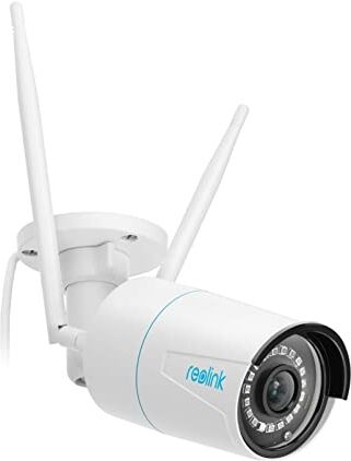 Reolink 5MP Telecamera Wi-Fi Esterno con WiFi 2,4/5 GHz, IP CCTV Camera con Rilevamento di Persone/Veicoli, Visione Notturna a Infrarossi, Slot per Scheda microSD, Impermeabile, Time-Lapse, RLC-510WA