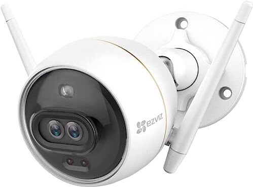 EZVIZ C3X Telecamera Wi-Fi Esterno 1080p Videocamera Sorveglianza Esterno wifi con Visione Notturna a Colori, Due Obiettivi Intelligenti, Rilevamento Umano da Algoritmo IA, Audio Bidirezionale