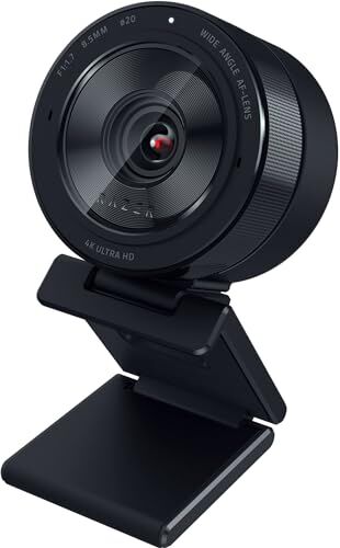 Razer Kiyo Pro Ultra Webcam 4K per la creazione di contenuti e streaming (Ultra High Dynamic Range-UHDR, UltraHD 4K 30 FPS/1080P 60 FPS, autofocus con AI, sensore di luminosità da 2,9 μm) Nero