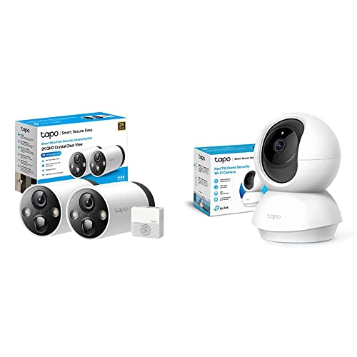 TP-Link Tapo C420S2 Telecamera Wi-Fi Esterno Qhd 2K e Interno 3MP, Batteria Senza Fili, Allarme con Rilevamento del Movimento, Ai Detection, Videocamera sorveglianza