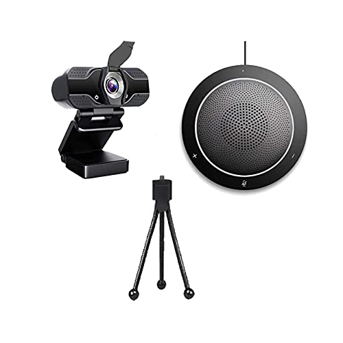 Pro-Ject Entry Level HD 1080p Webcam   vivavoce USB   Pacchetto Bundle   Compatibile con riunioni di ufficio virtuali