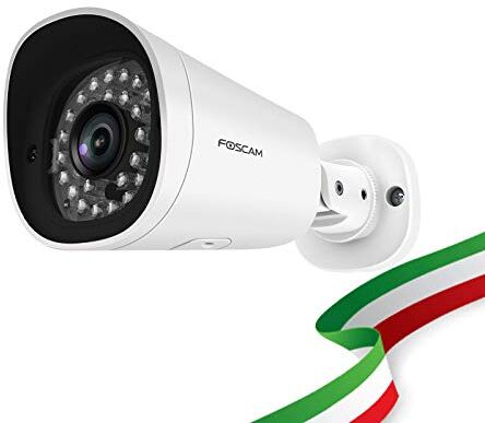 FOSCAM Telecamera Esterna 2 Megapixel Full HD 1080P Infrarossi Fino a 20 Metri