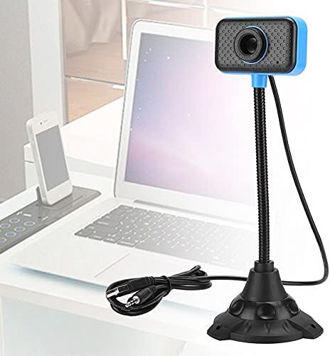 Bewinner Videocamera a Palo Lungo 480P, Videocamera Web Universale 640 X 480, Webcam HD ABS per Videoconferenza, Videocamera per Computer Multifunzionale, Forniture per PC per Ufficio con Videocamera