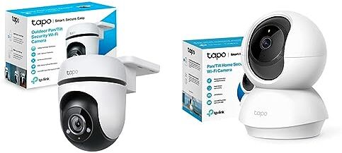 TP-Link Tapo C500 Telecamera WiFi Esterno FHD 1080P, 360° Visuale, Telecamera IP di Sorveglianza & Telecamera Wi-Fi Interno 2K(3MP), Videocamera sorveglianza, Visione Notturna