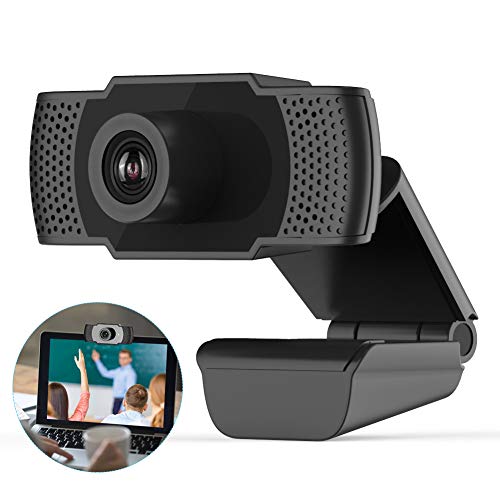 Bewinner Webcam HD 1080P, Videocamera per Computer USB 2.0 con unità a Rete Libera Mic Integrata Denoising 3D, Videocamera per la Casa dal Vivo per QQ/WeChat/DING Talk/Skype//Zoom//Face Time