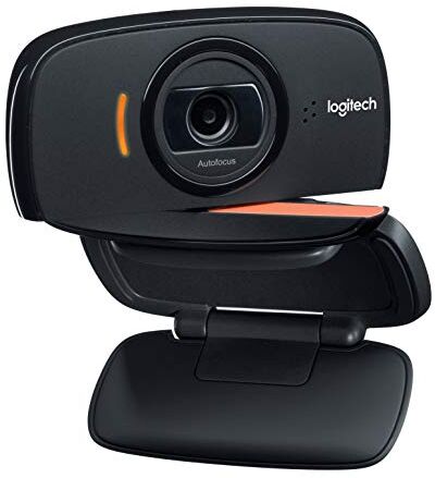 Logitech B525 Business Webcam Portatile, HD 720p/30fps, Videochiamata HD Widescreen, ‎Pieghevole, Correzione Luce HD, Messa a Fuoco Automatica, Skype, Cisco ‎Jabber, Zoom, PC/Mac/Laptop/Macbook/Tablet