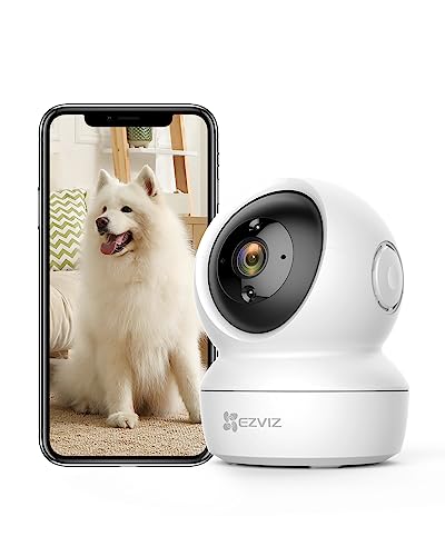 EZVIZ C6N Telecamera Wi-Fi Interno 1080p Videocamera Sorveglianza Interno Pan/Tilt/Zoom Compatibile con Alexa, Rotazione a 360°, Visione Notturna, Tracciamento del Movimento e Audio Bi-direzionale